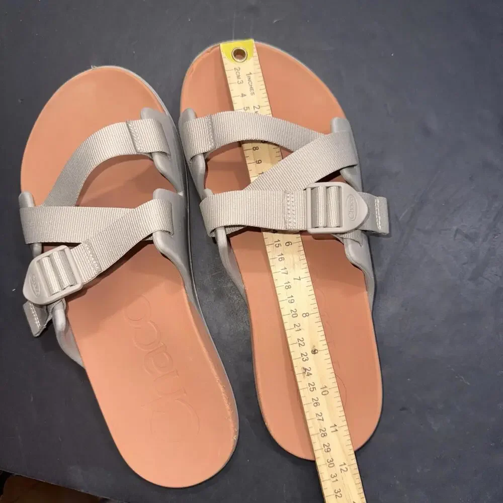 Chaco Chillos Slides Outskirt Gray Comfort Sandals Outdoor Arch Support‎ Mens 13